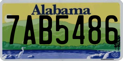 AL license plate 7AB5486