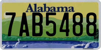 AL license plate 7AB5488