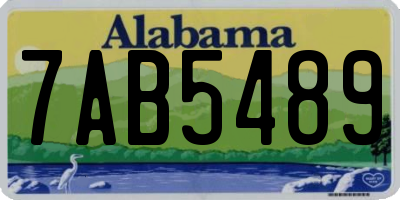 AL license plate 7AB5489