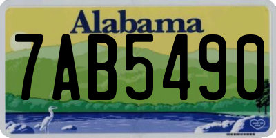 AL license plate 7AB5490