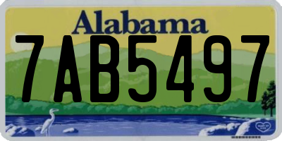 AL license plate 7AB5497