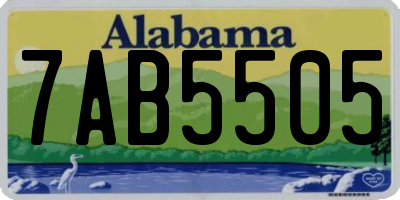 AL license plate 7AB5505