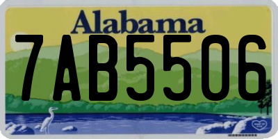 AL license plate 7AB5506