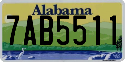 AL license plate 7AB5511