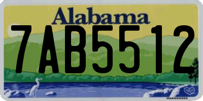 AL license plate 7AB5512