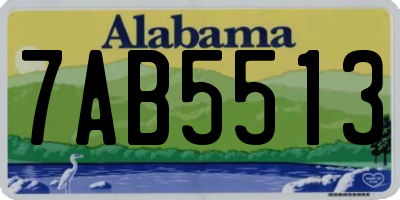AL license plate 7AB5513