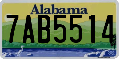 AL license plate 7AB5514