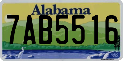 AL license plate 7AB5516