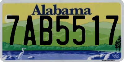 AL license plate 7AB5517