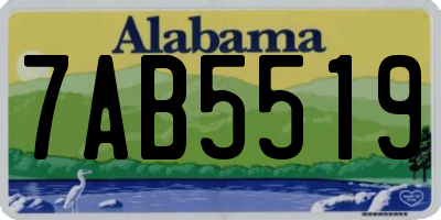 AL license plate 7AB5519