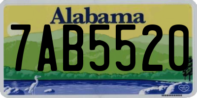 AL license plate 7AB5520