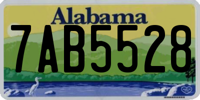 AL license plate 7AB5528