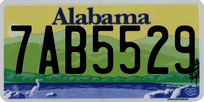 AL license plate 7AB5529