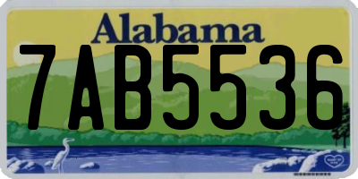 AL license plate 7AB5536