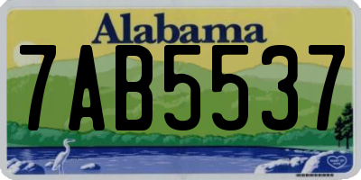 AL license plate 7AB5537