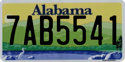 AL license plate 7AB5541