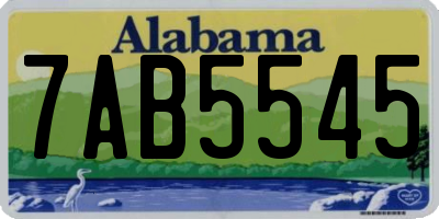 AL license plate 7AB5545
