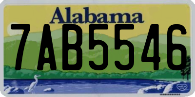AL license plate 7AB5546