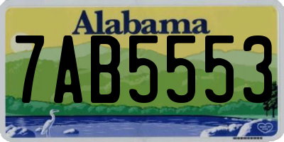 AL license plate 7AB5553