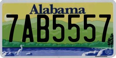 AL license plate 7AB5557