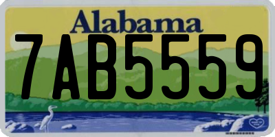 AL license plate 7AB5559