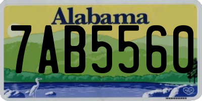 AL license plate 7AB5560