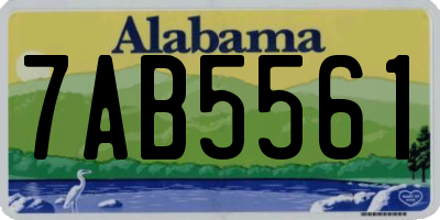 AL license plate 7AB5561