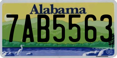 AL license plate 7AB5563