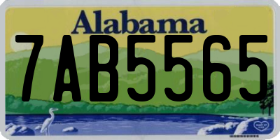 AL license plate 7AB5565