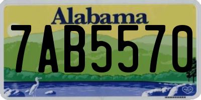 AL license plate 7AB5570