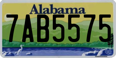 AL license plate 7AB5575