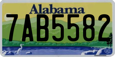AL license plate 7AB5582