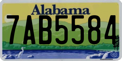 AL license plate 7AB5584