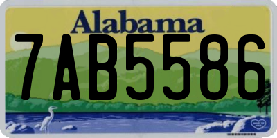 AL license plate 7AB5586