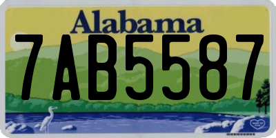 AL license plate 7AB5587