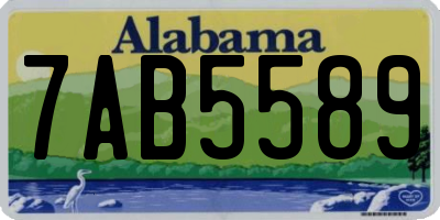 AL license plate 7AB5589