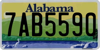 AL license plate 7AB5590