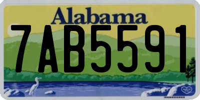AL license plate 7AB5591