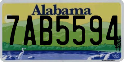 AL license plate 7AB5594