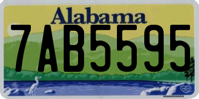 AL license plate 7AB5595