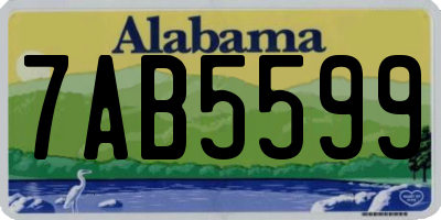AL license plate 7AB5599