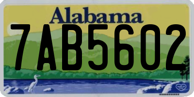 AL license plate 7AB5602