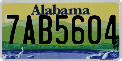 AL license plate 7AB5604