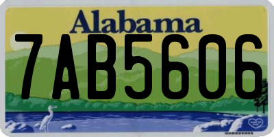 AL license plate 7AB5606