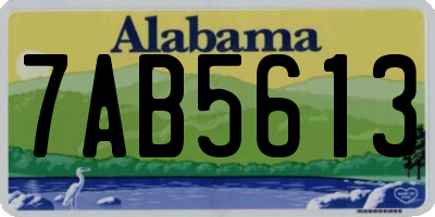 AL license plate 7AB5613