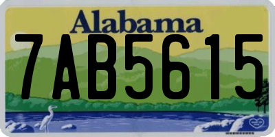AL license plate 7AB5615
