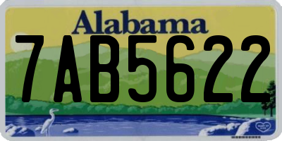 AL license plate 7AB5622