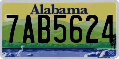 AL license plate 7AB5624
