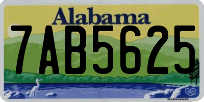 AL license plate 7AB5625
