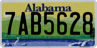 AL license plate 7AB5628